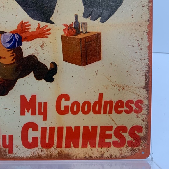 GUINNESS Sign metal 12” by 8” My Goodness - Picture 5 of 11